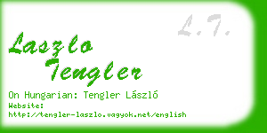 laszlo tengler business card